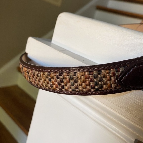 Brighton Tweed  Leather Belt Small/ 28 - Picture 5 of 7